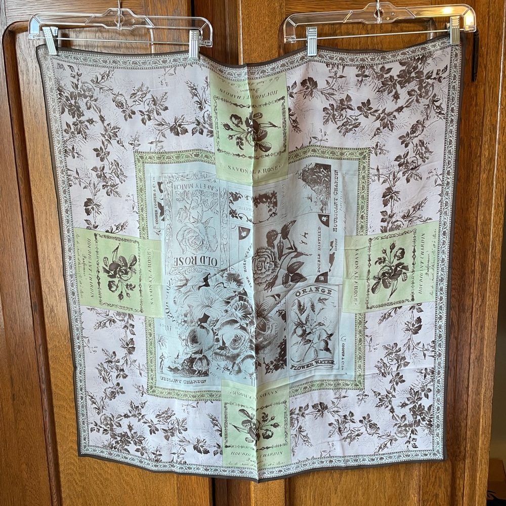 Worth 100% silk scarf with vintage pattern